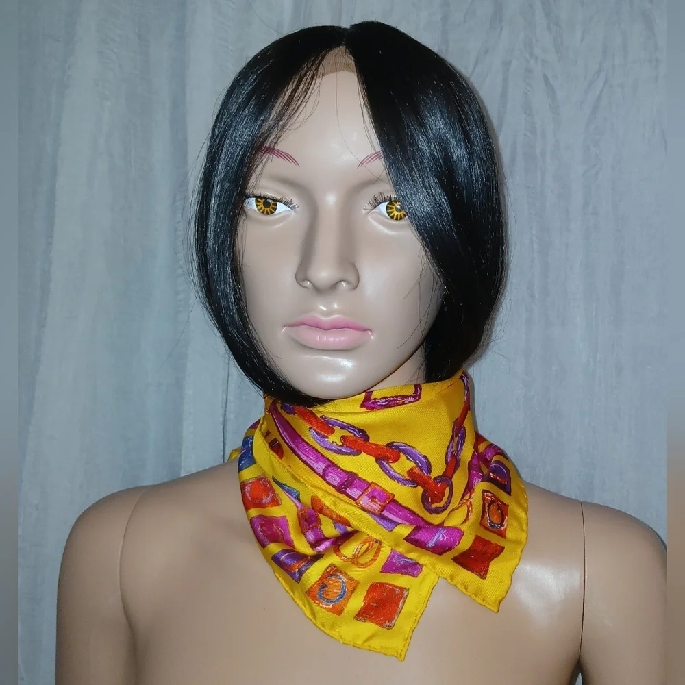 Gucci Horsebit Accent Patterned Bandeau Scarf Pocket Square